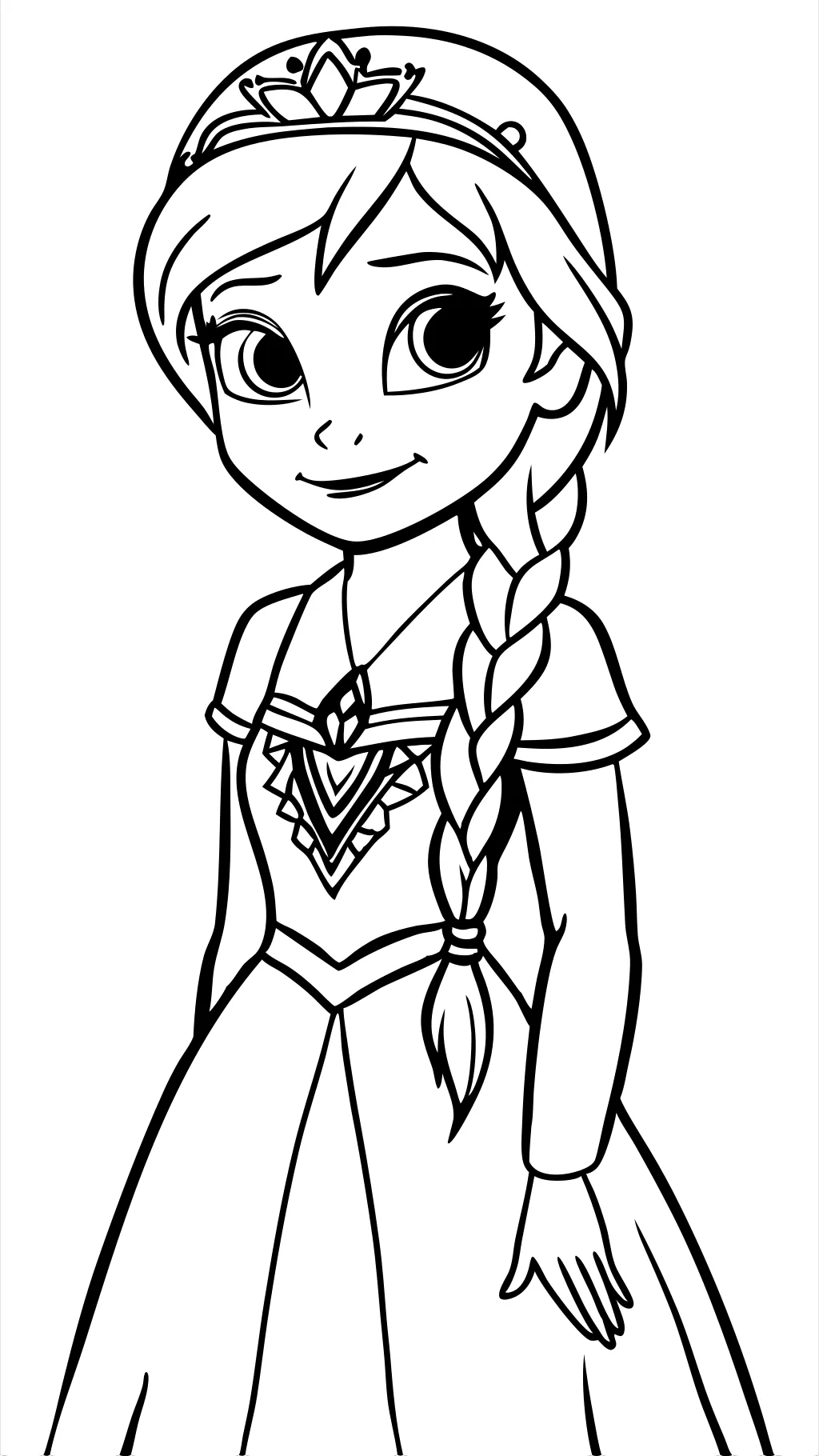 princesa Anna para colorear